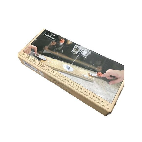 STUDIO MERCANTILE Wooden Basketball Shots Drinking Game NEW $40 Bar Man Cave New - Picture 2 of 9